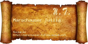 Marschauser Tullia névjegykártya